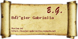 Bügler Gabriella névjegykártya